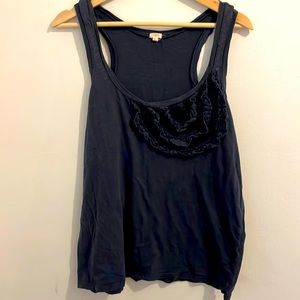 J.Crew navy flower tank top